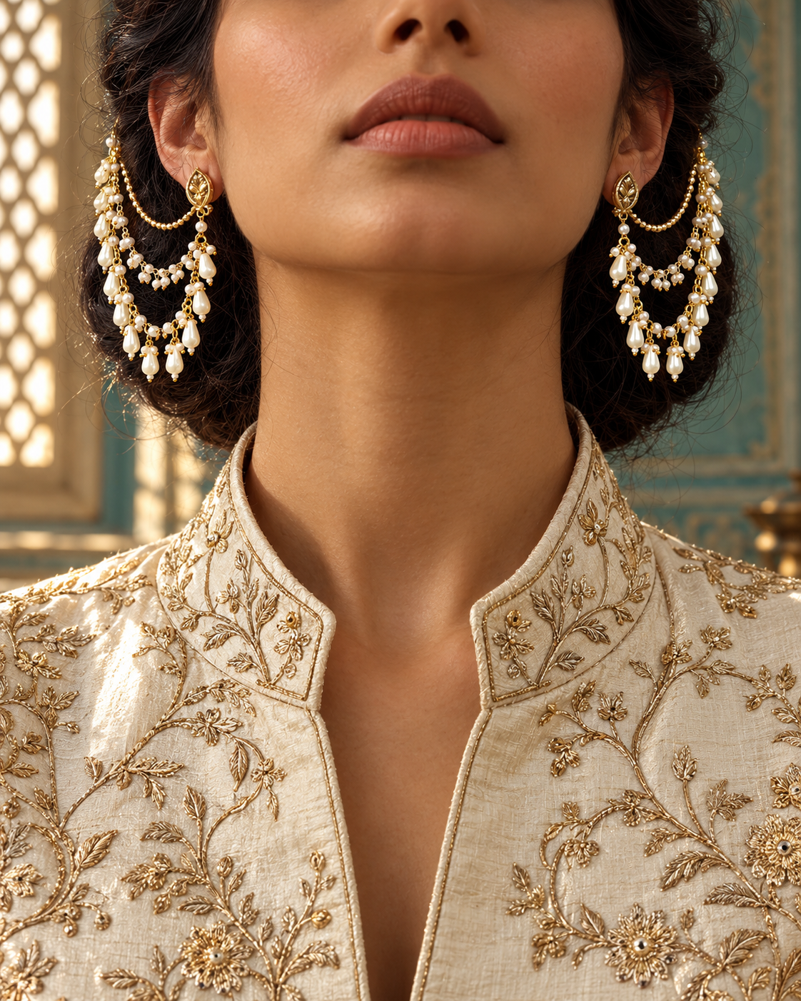 SHE REMEMBERED HER CROWN (EAR CHAIN)
