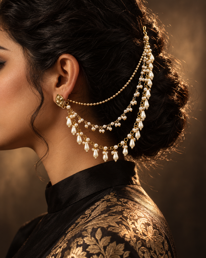 SHE REMEMBERED HER CROWN (EAR CHAIN)