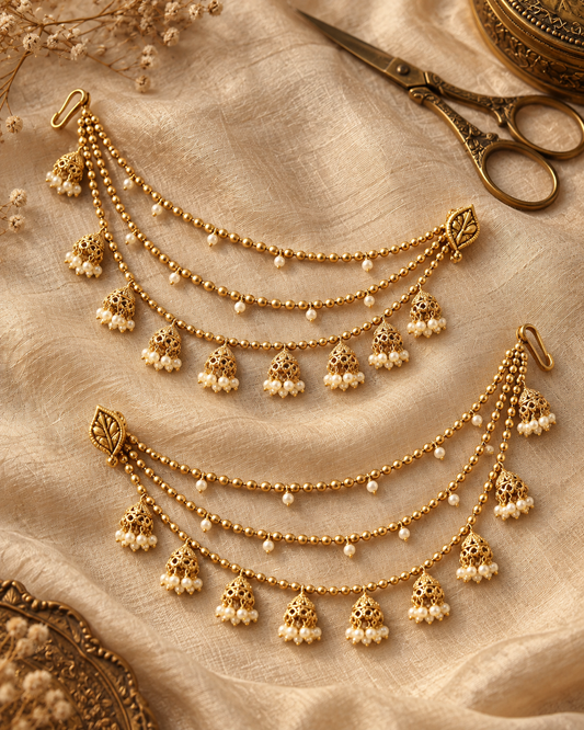 JHUMKAS WENT FOR A WALK (EAR CHAIN)