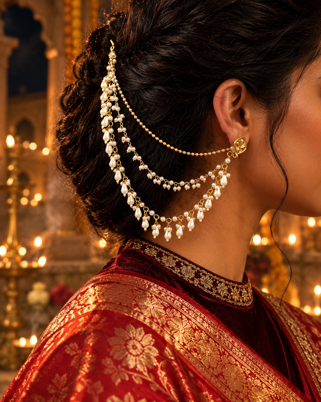 SHE REMEMBERED HER CROWN (EAR CHAIN)