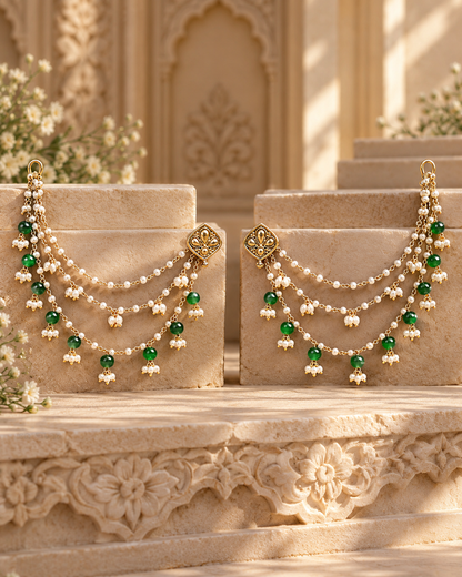 THE FOREST WORE PEARLS (EAR CHAIN)