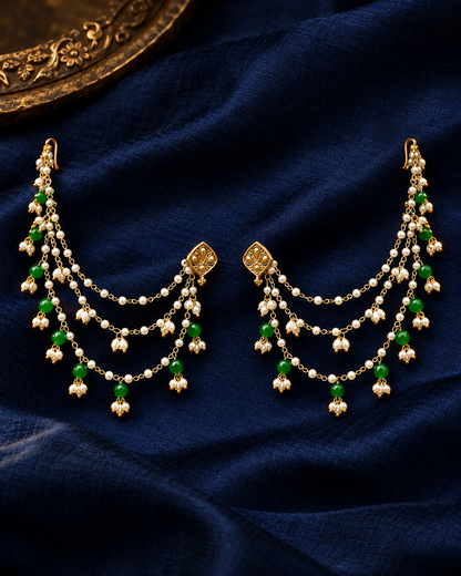 THE FOREST WORE PEARLS (EAR CHAIN)