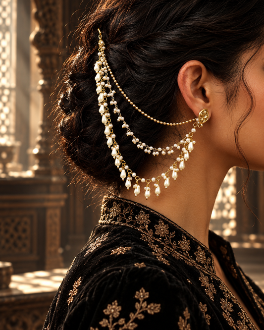 SHE REMEMBERED HER CROWN (EAR CHAIN)